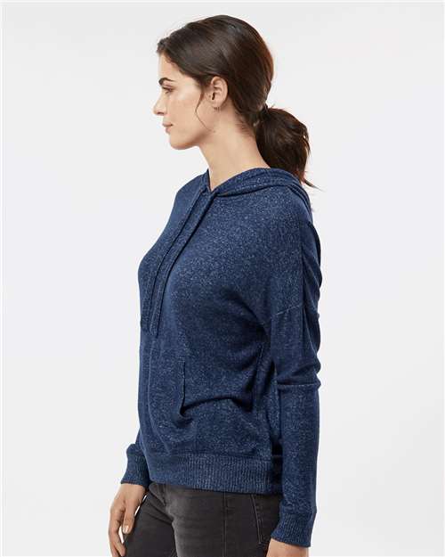 Navy Heather Women&#39;s Cuddle Fleece Hooded Pullover - BW1501