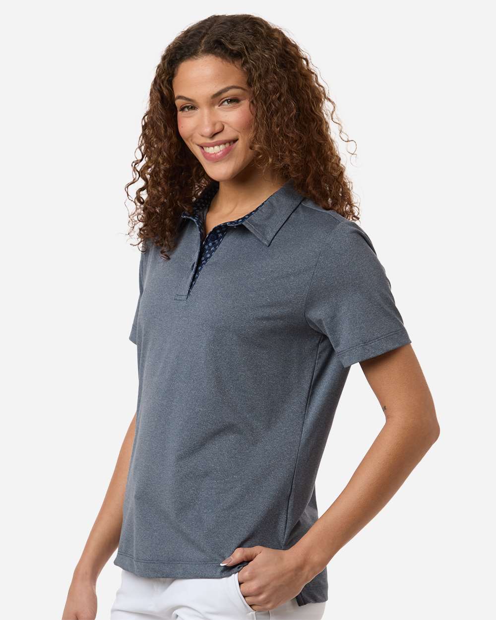 Navy Heather Women's Ella Polo - SW2001L