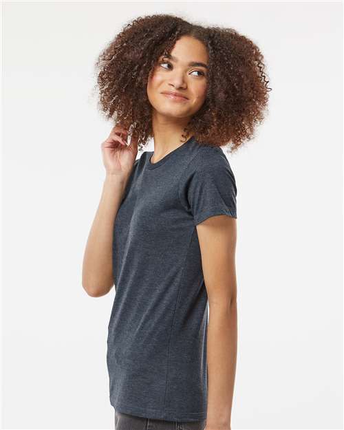 Navy Heather Women&#39;s Premium Cotton Blend T-Shirt - 542