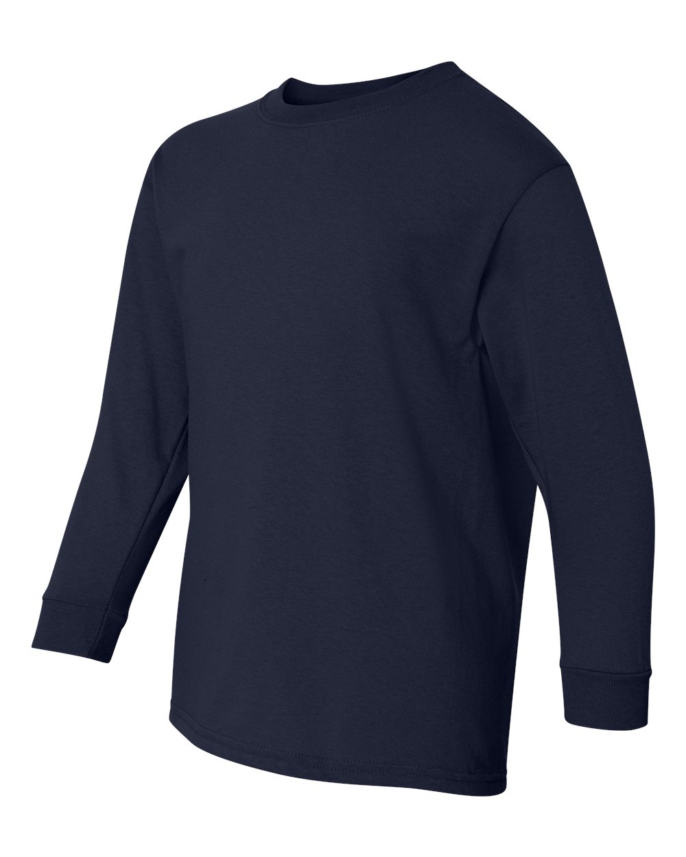 Navy Heavy Cotton™ Youth Long Sleeve T-Shirt - 5400B