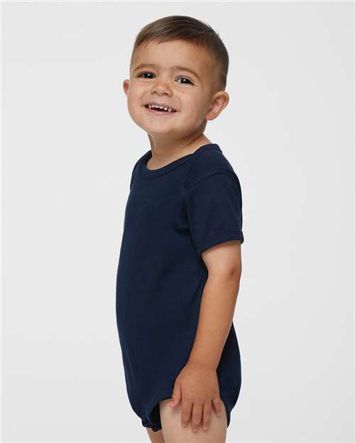 Navy Infant Baby Rib Bodysuit - 4400