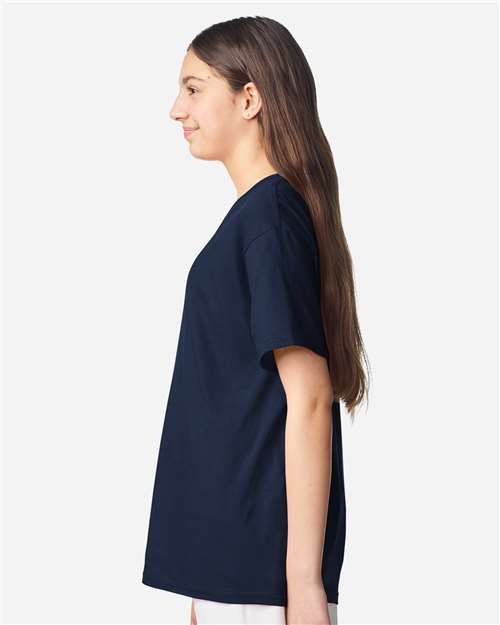 Navy Light Cotton Youth T-Shirt - 3000B