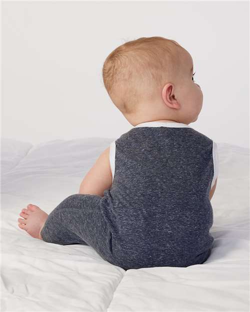Navy Melange Infant Harborside Mélange Tank Romper - 4492