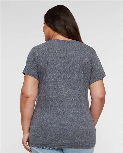 Navy Melange Women&#39;s Harborside Mélange V-Neck Tee - 3591