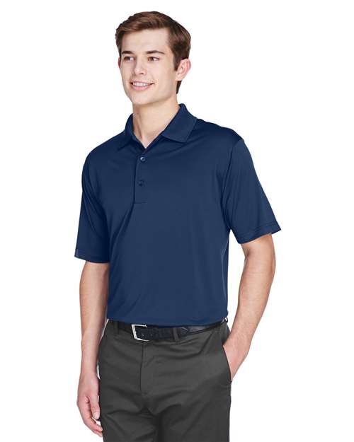 Navy Men&#39;s Cool &amp; Dry 8-Star Elite Performance Interlock Polo - 8610