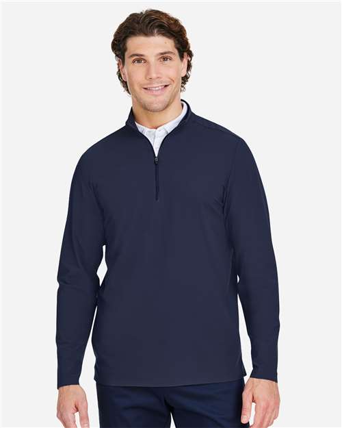 Navy Men&#39;s CrownLux Performance® Windsor Welded Quarter-Zip Pullover - DG410