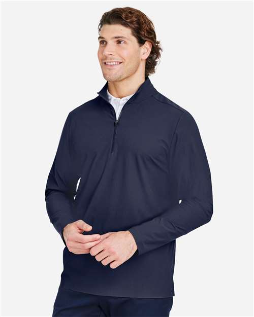 Navy Men&#39;s CrownLux Performance® Windsor Welded Quarter-Zip Pullover - DG410