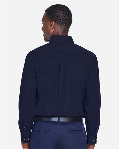 Navy Men&#39;s Easy Blend™ Long Sleeve Twill Shirt - M500