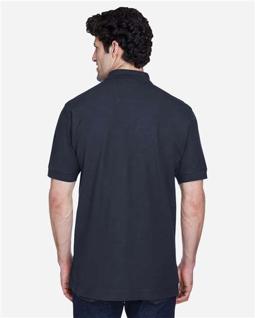 Navy Men&#39;s Pima Piqué Polo - D100