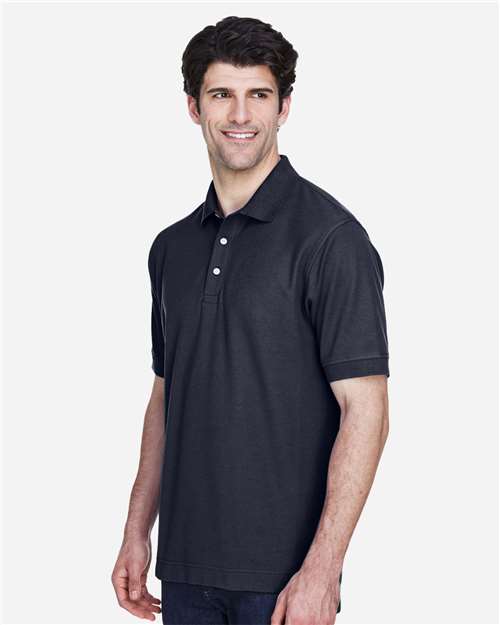 Navy Men&#39;s Pima Piqué Polo - D100