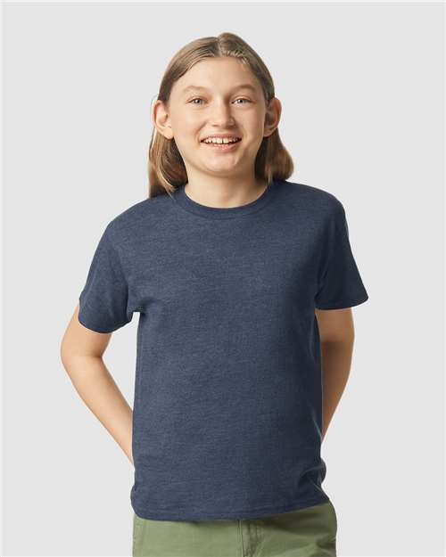 Navy Mist Softstyle® Youth CVC T-Shirt - 64000BCVC