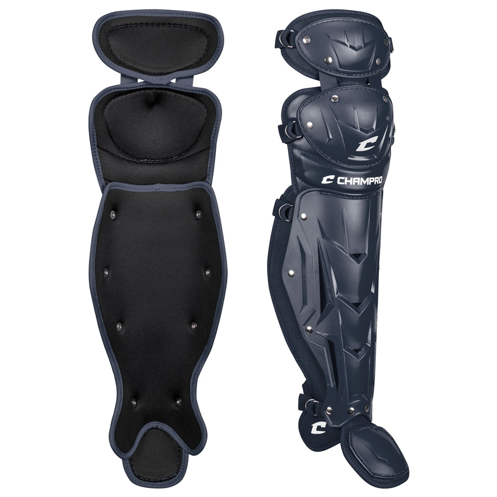 NAVY Optimus MVP Double Knee Leg Guard 16.5" Shin Length
