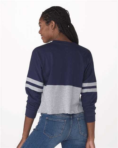 Navy/ Oxford Women&#39;s Crop Retro Jesery - BW3515