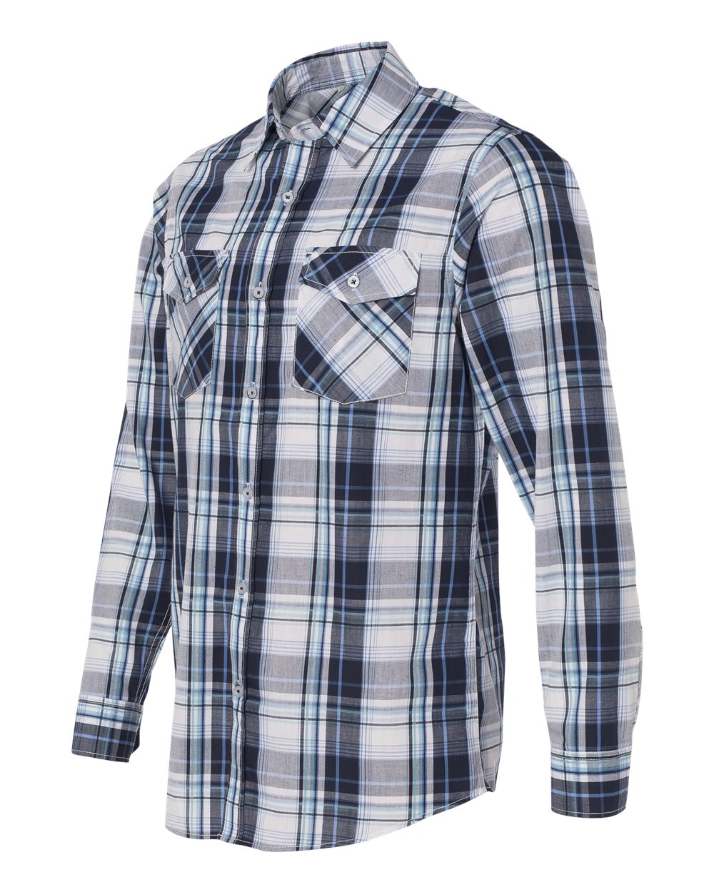 Navy Plaid Shirt - 8202