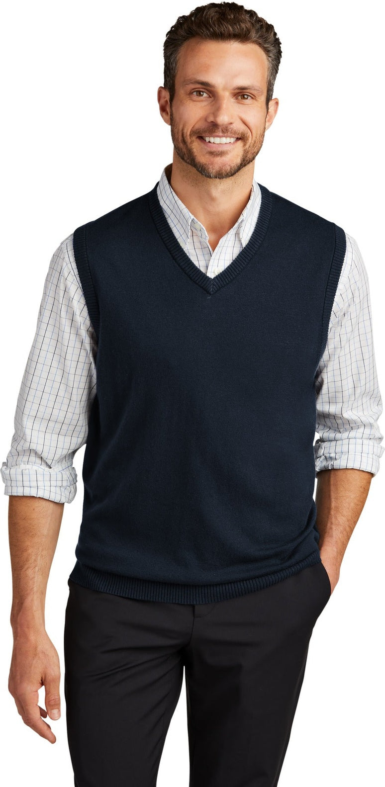 Navy Port Authority Sweater Vest. SW286