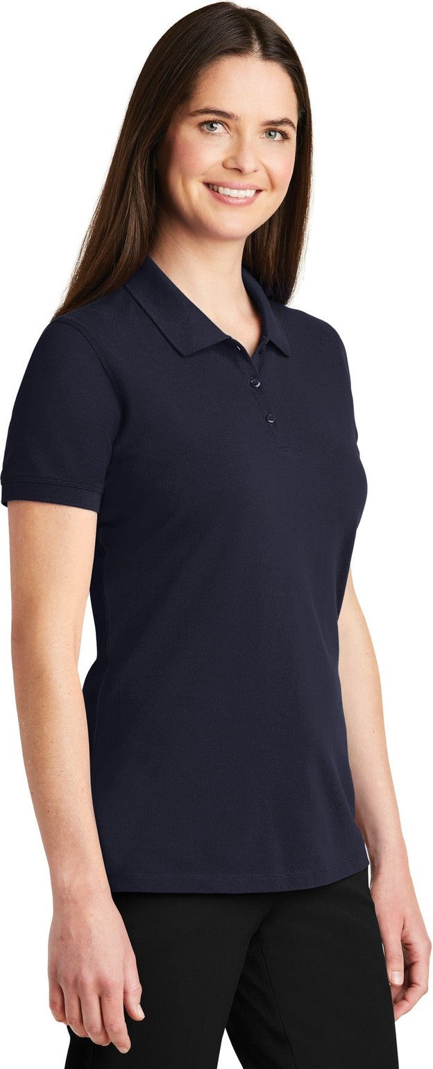 Navy Port Authority Women's EZCotton Polo. LK8000