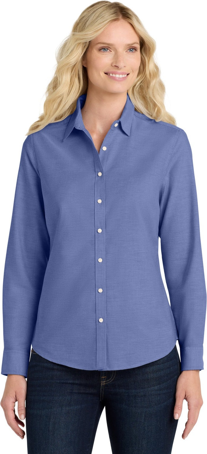 Navy Port Authority Women's SuperPro Oxford Shirt. L658