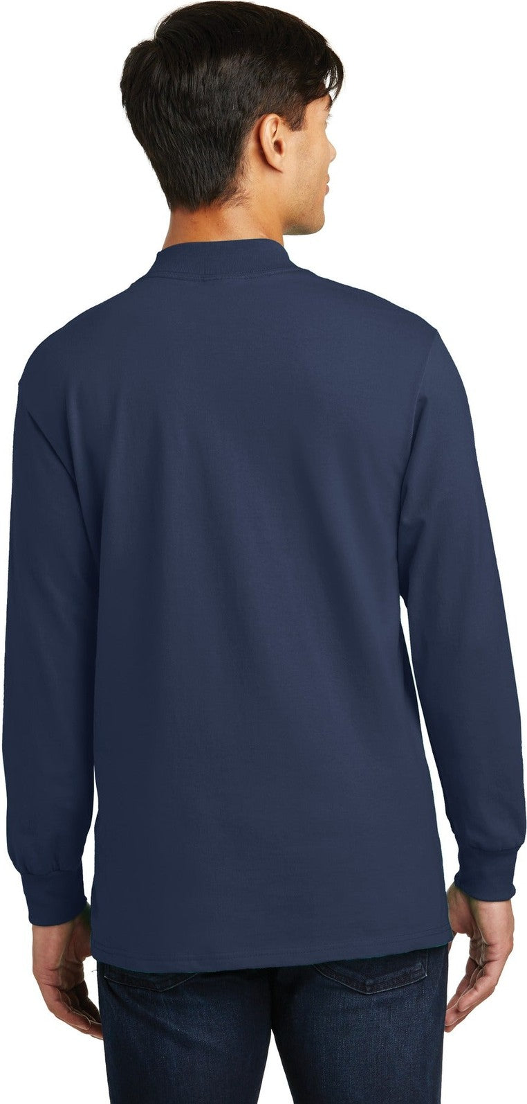 Navy Port & Co Essential Mock Turtleneck. PC61M