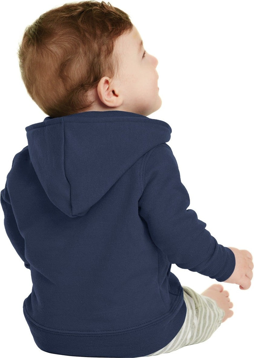 Navy Port & Co Infant Core Fleece Full-Zip Hooded Sweatshirt. CAR78IZH