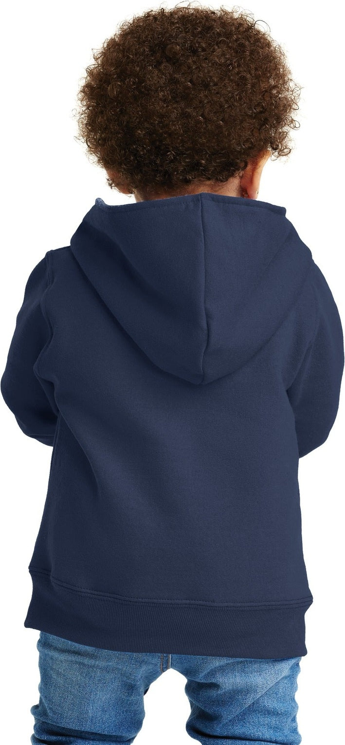 Navy Port & Co Toddler Core Fleece Full-Zip Hooded Sweatshirt. CAR78TZH