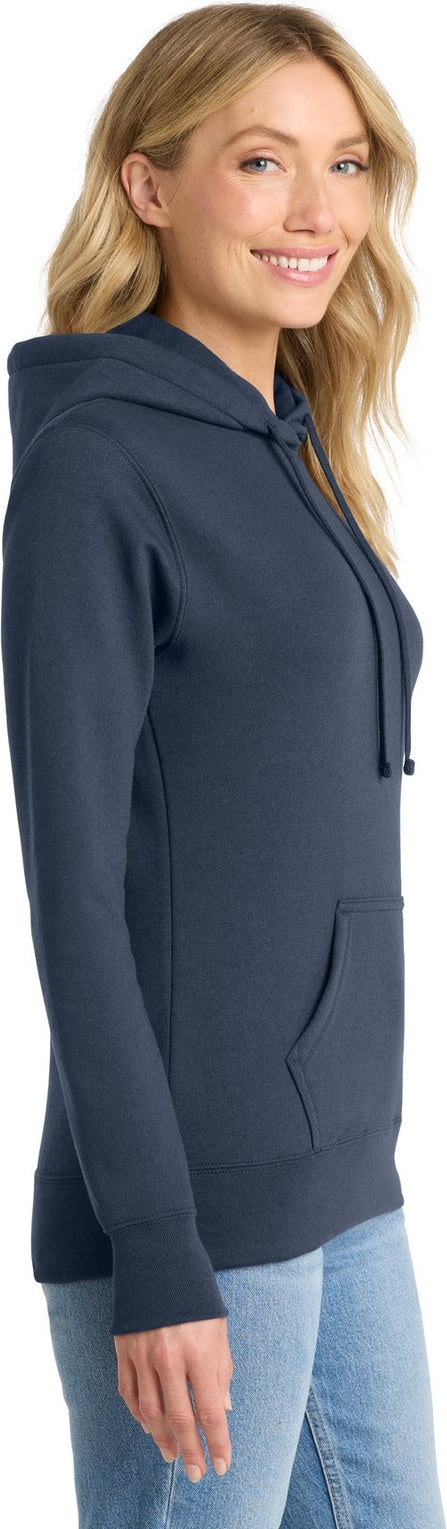 Navy Port & Co Women's Core Fleece Pullover Hooded Sweatshirt LPC78H