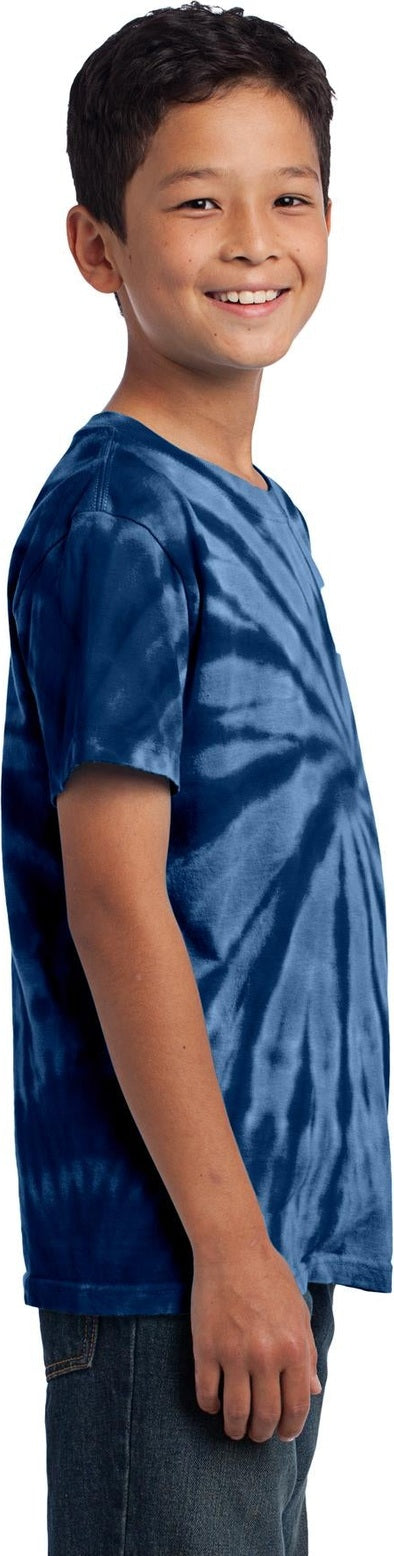 Navy Port & Co Youth Tie-Dye Tee. PC147Y