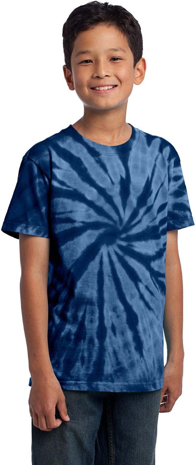 Navy Port & Co Youth Tie-Dye Tee. PC147Y