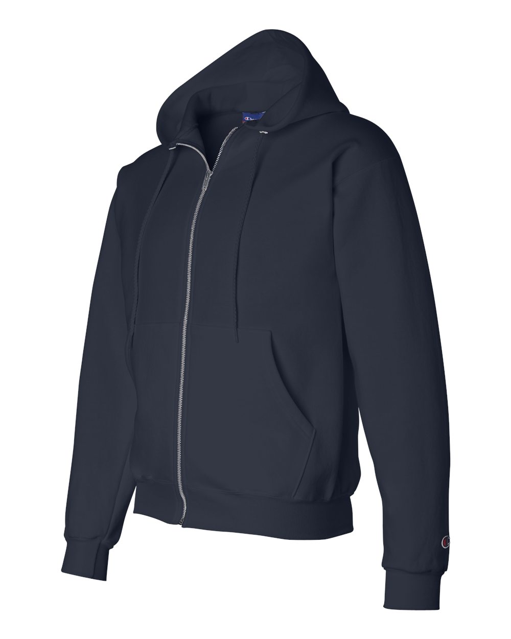 Navy Powerblend® Full-Zip Hooded Sweatshirt - S800