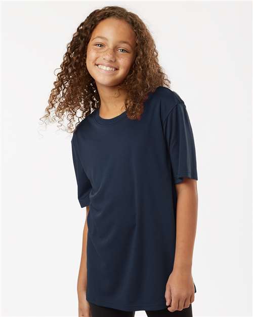 Navy Pro-Lock Youth Performance T-Shirt - 48000Y