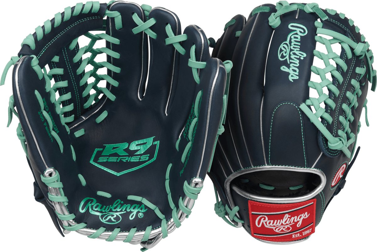 Navy Rawlings R9 11.75 in Baseball  Glove, Infield  grouped