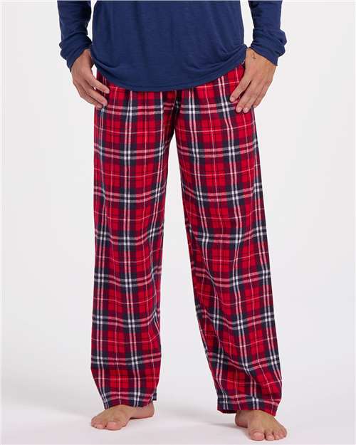 Navy/ Red Plaid Harley Flannel Pants - BM6624