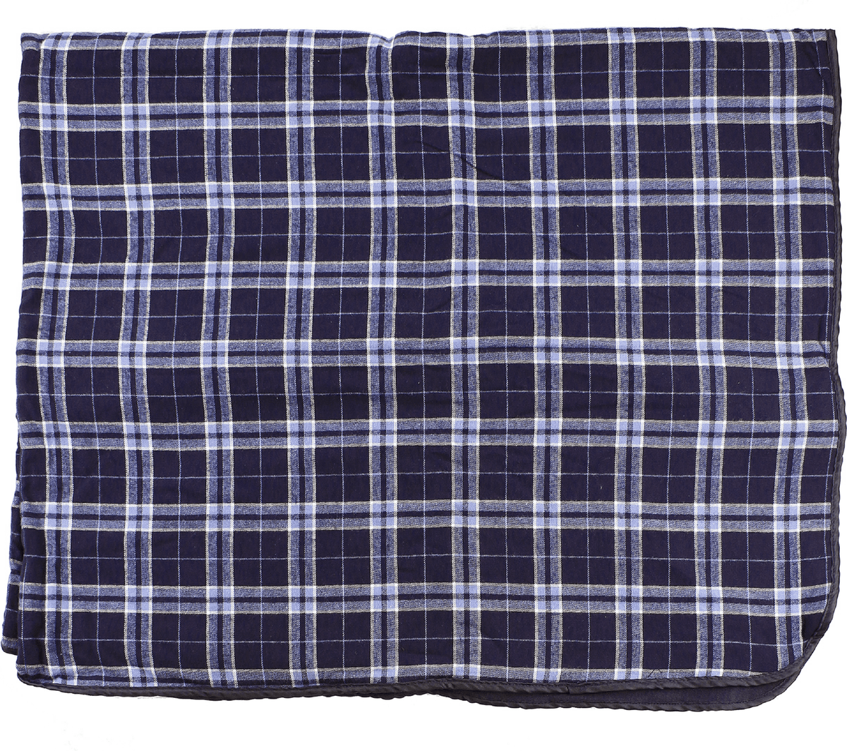 NAVY SILVER PLAID BOXERCRAFT PREMIUM FLANNEL BLANKET  grouped