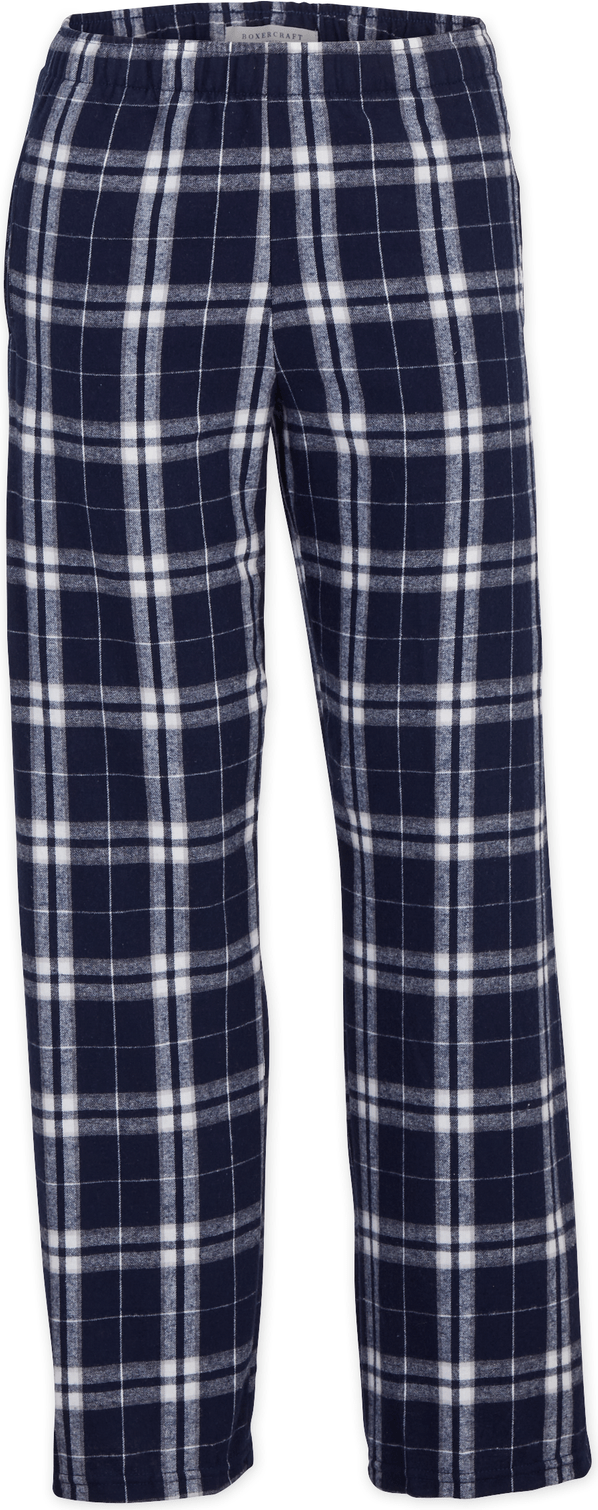 NAVY SILVER PLAID BOXERCRAFT YOUTH POLY FLANNEL PANT  grouped