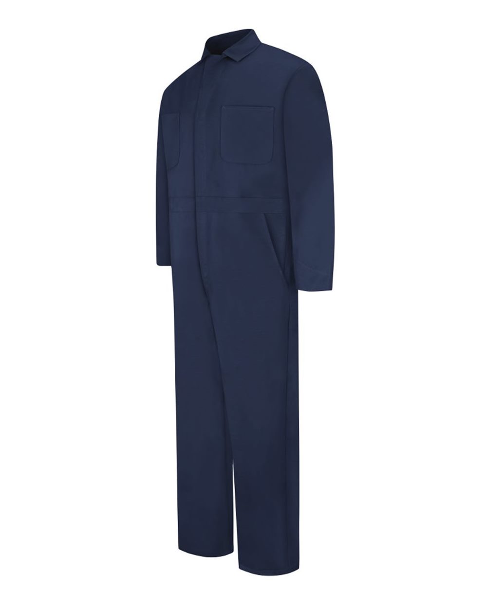 Navy Snap-Front Cotton Coveralls - Tall Sizes - CC14T