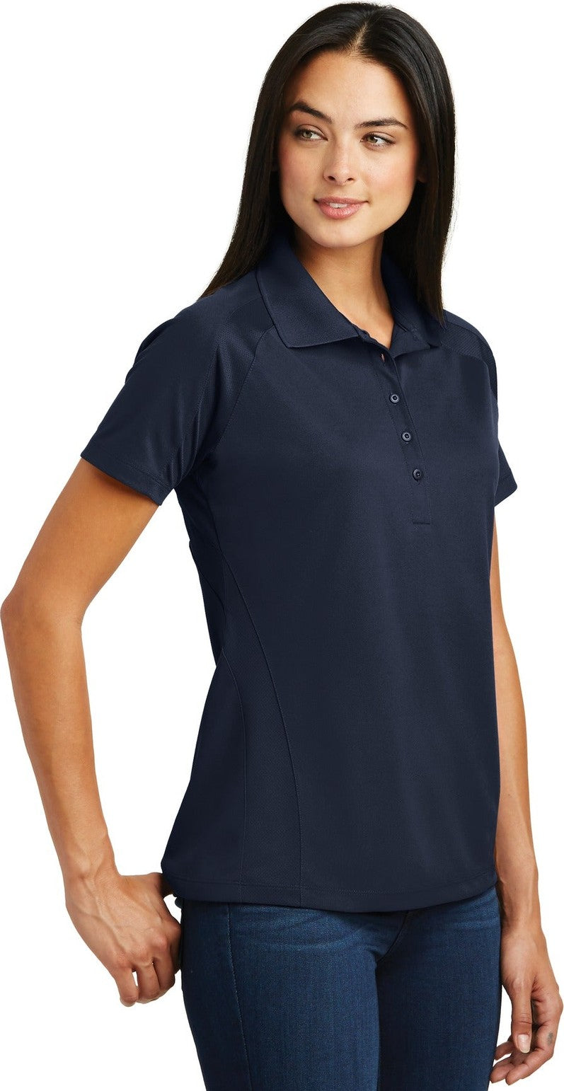 Navy Sport-Tek Women's Dri-Mesh Pro Polo. L474
