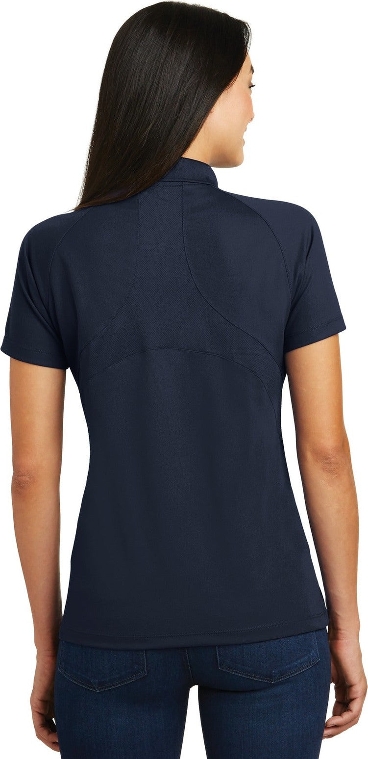 Navy Sport-Tek Women's Dri-Mesh Pro Polo. L474
