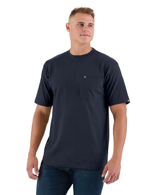 Navy Tall Heavyweight Pocket T-Shirt - BSM16T