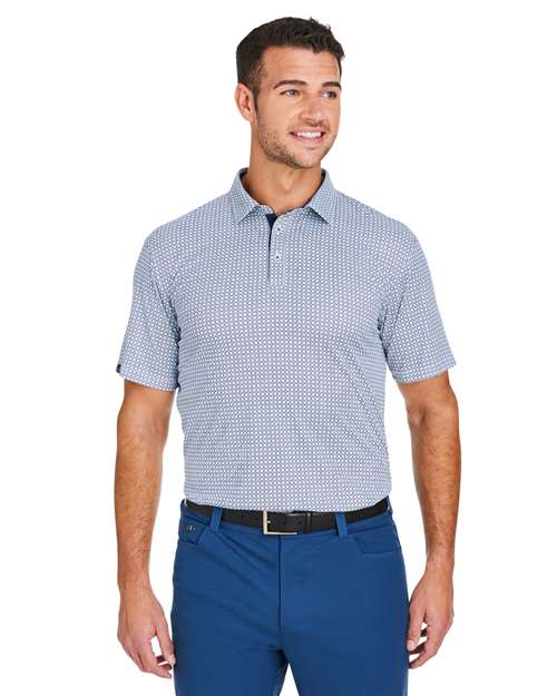 Navy Tanner Printed Polo - SW2200
