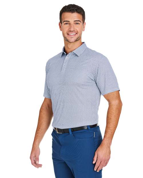 Navy Tanner Printed Polo - SW2200