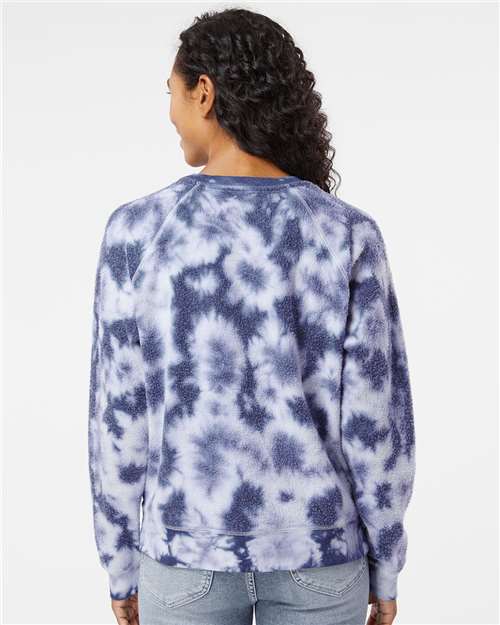 Navy Tie-Dye Women&#39;s Fleece Out Pullover - K01