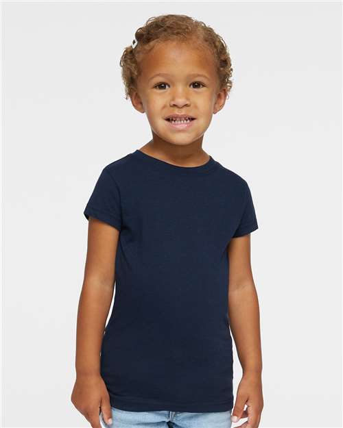 Navy Toddler Girls Fine Jersey Tee - 3316