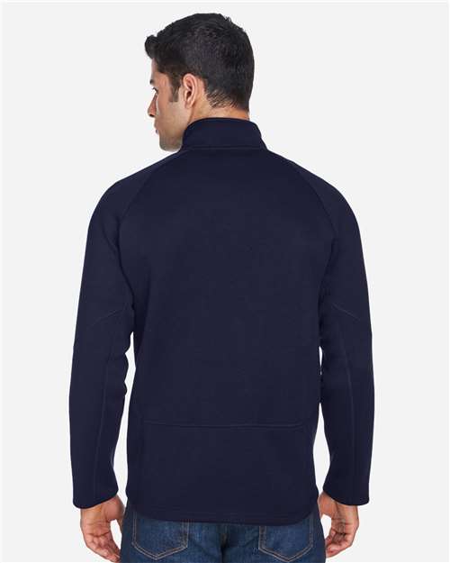 Navy Unisex Bristol Sweater Fleece Quarter-Zip Pullover - DG792