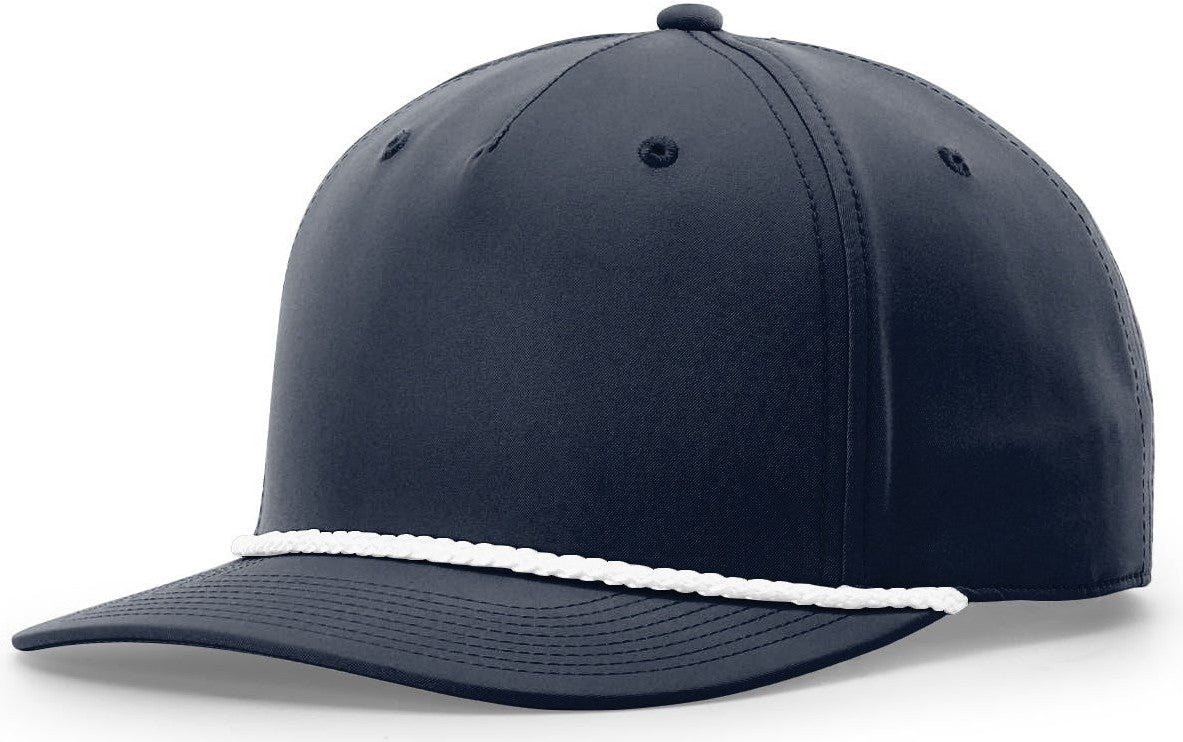 Navy-White 5 Panel Classic Rope Cap