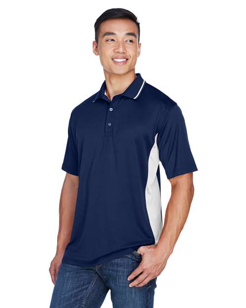 Navy/ White Men&#39;s Cool &amp; Dry Sport Two-Tone Polo - 8406