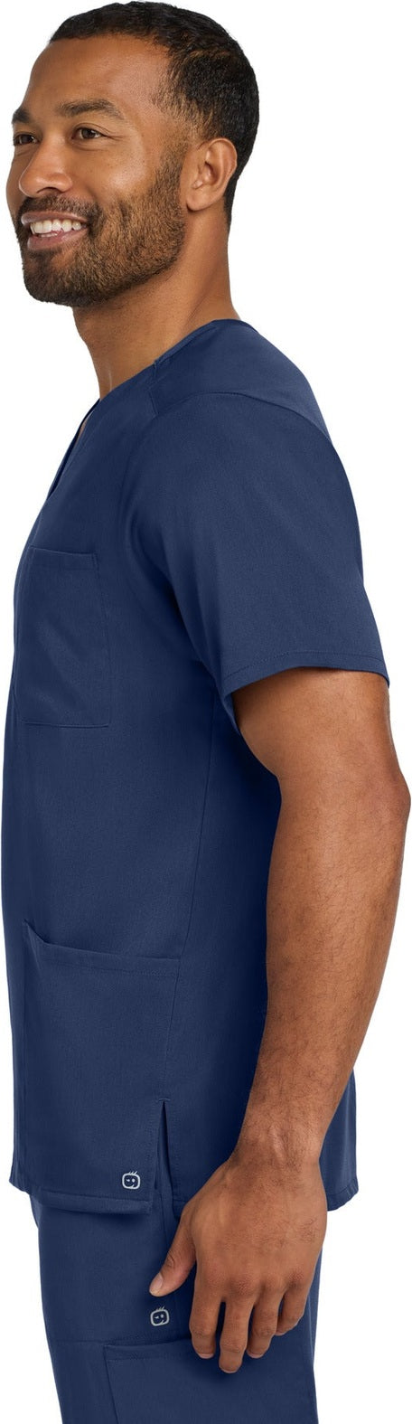 Navy Wink Men's Premiere Flex V-Neck Top WW5068