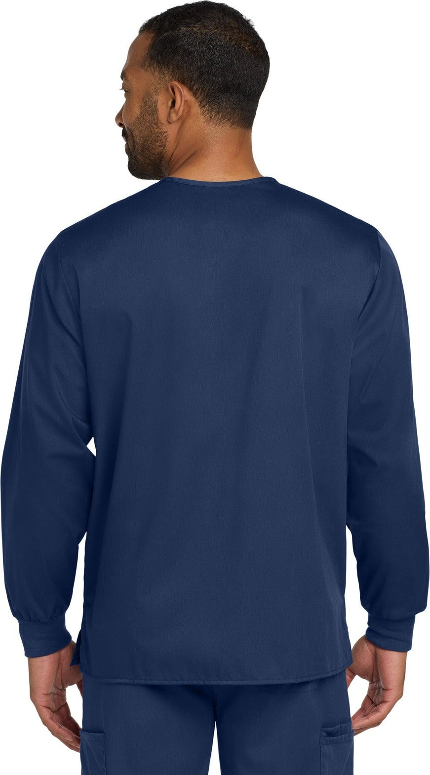 Navy Wink Unisex WorkFlex Snap-Front Scrub Jacket WW3080