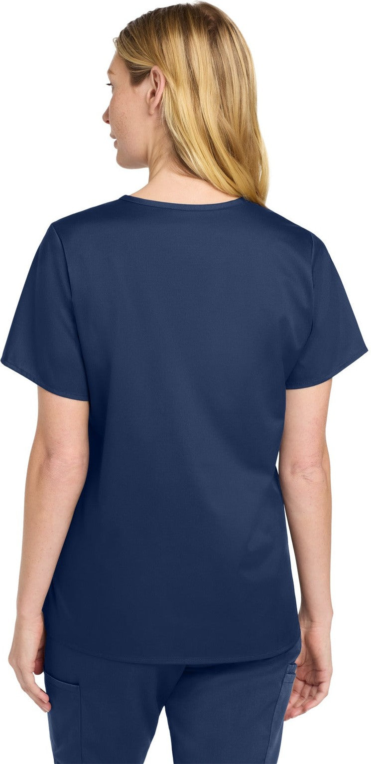 Navy Wink Women's WorkFlex V-Neck Top WW4560