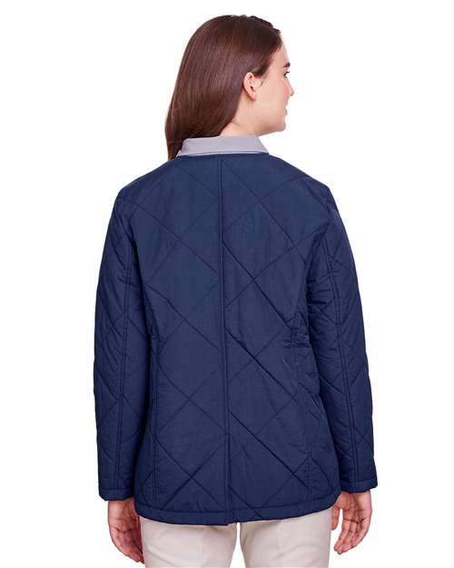 Navy Women's Dawson Quilted Hacking Jacket - UC708W