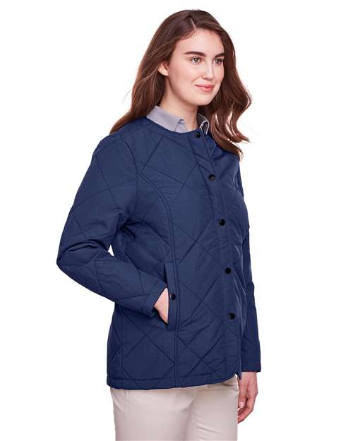Navy Women's Dawson Quilted Hacking Jacket - UC708W