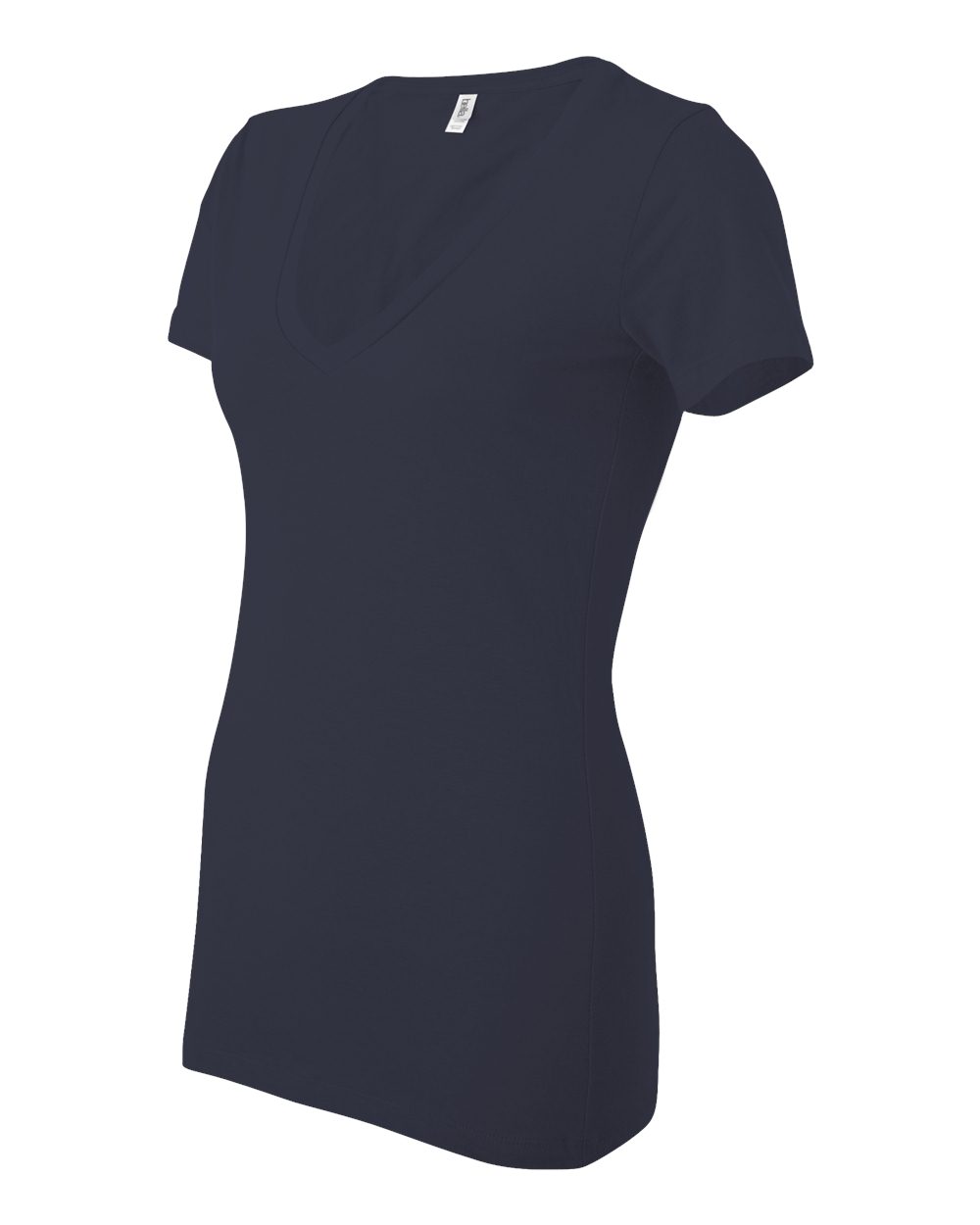 Navy Women’s Jersey Deep V-Neck Tee - 6035